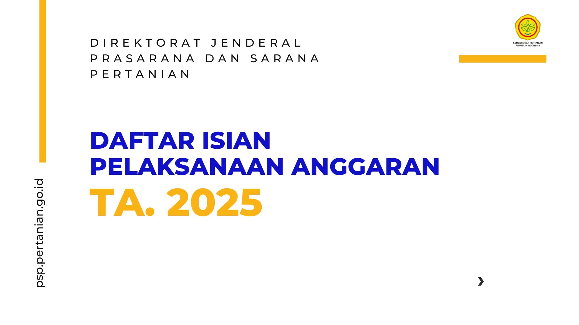 DIPA DITJEN PSP TAHUN 2025