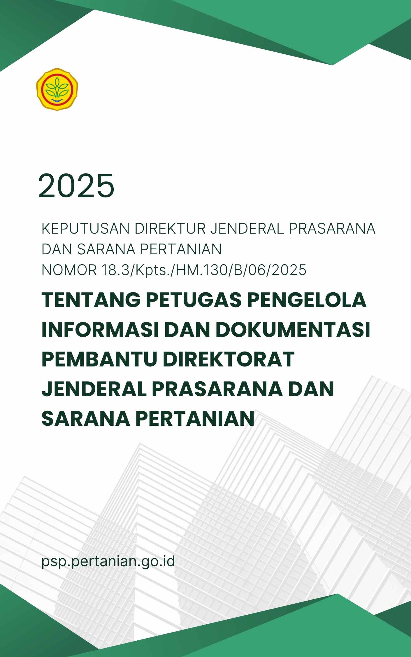SK Petugas Pengelola Informasi dan Dokumentasi Pembantu Direktorat Jenderal Prasarana dan Sarana Pertanian
