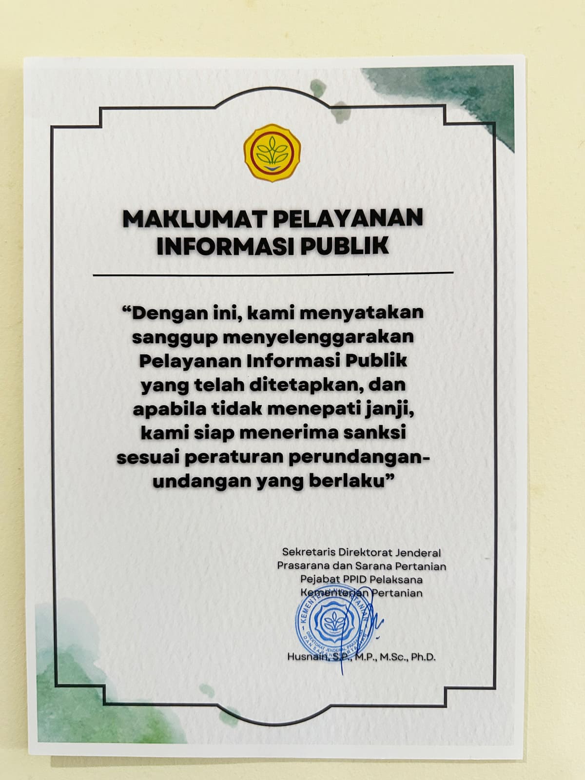 MAKLUMAT KETERBUKAAN INFORMASI PUBLIK