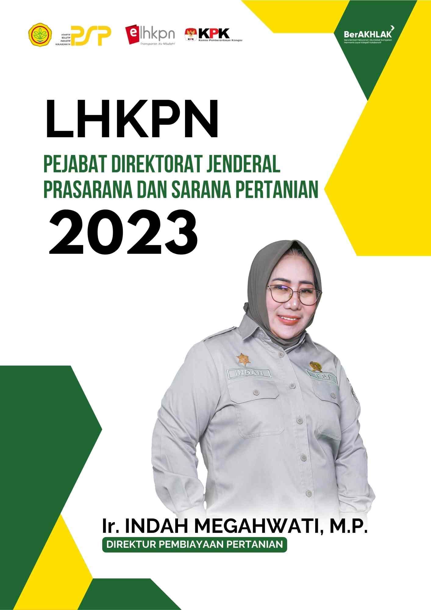 LHKPN 2023 - Ir. Indah Megahwati, MP (Direktur Pembiayaan Pertanian)